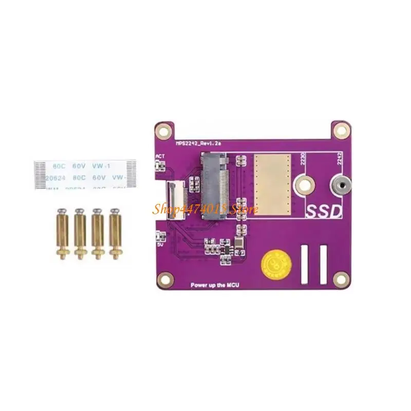 

K1AA для RPI 5 PCIE M.2 NVME SSD Доска для расширения шляпа PCIE TO M.2 NVME SSD -адаптеры