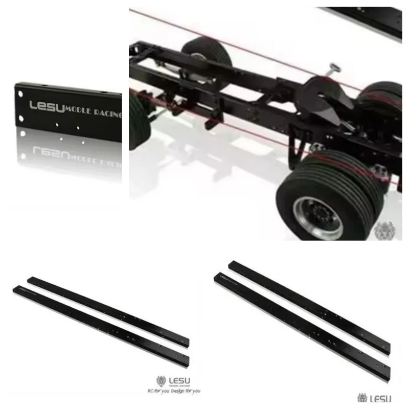 

1/14 LESU 4x2 Frame Chassis Rail For Tamiya 1/14 R620 R470 Actros Arocs RC Tractor Truck Model Remote Control Truck Parts