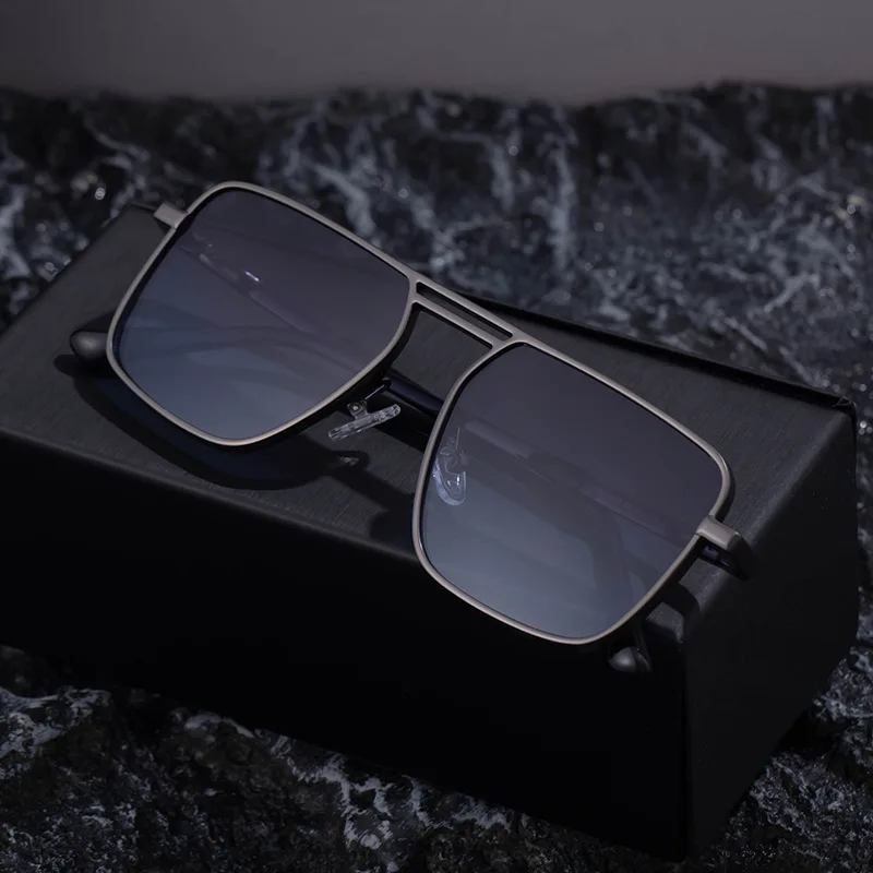

Oversized Square Punk Sunglasses Men 2025 Luxury Brand Retro Double Beam Sun Glasses For Male Steampunk Driving Eyewear UV400