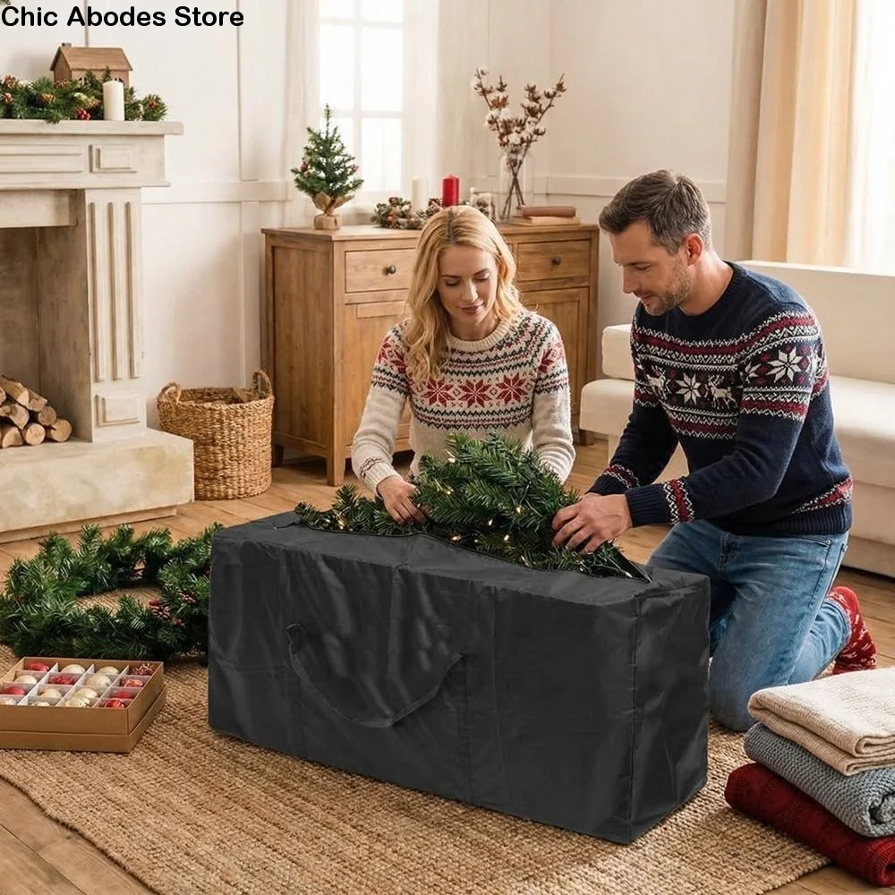 Large Capacity Cushion Storage Bag Oxford Cloth Dust-proof Christmas Tree Storage Bag Waterproof Anti-UV