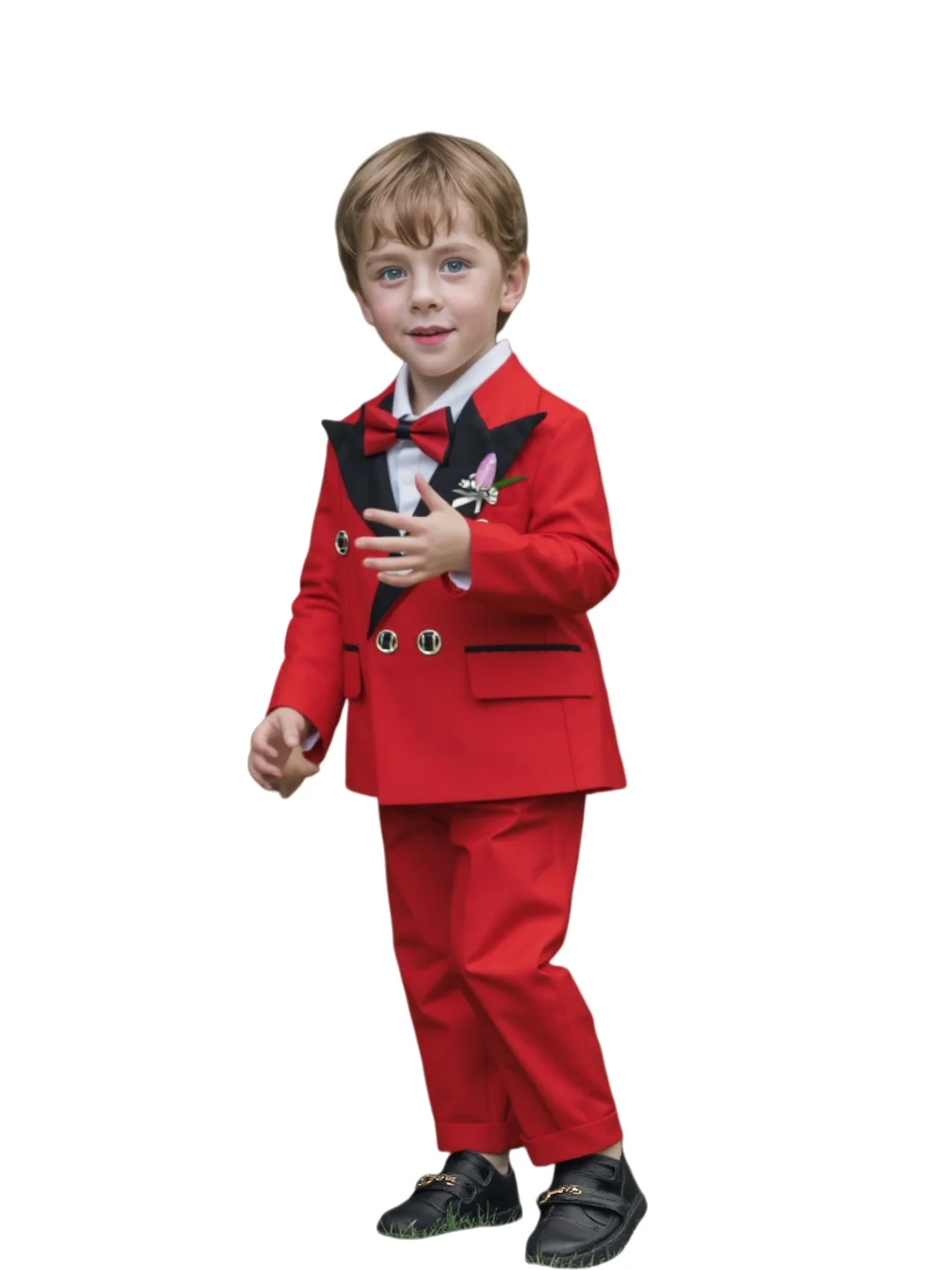 

Весенний красный костюм из 3 предметов для мальчиков, куртка, брюки, костюм для фотосъемки с галстуком-бабочкой, детский костюм для дня рождения, свадьбы, фортепиано, детская одежда