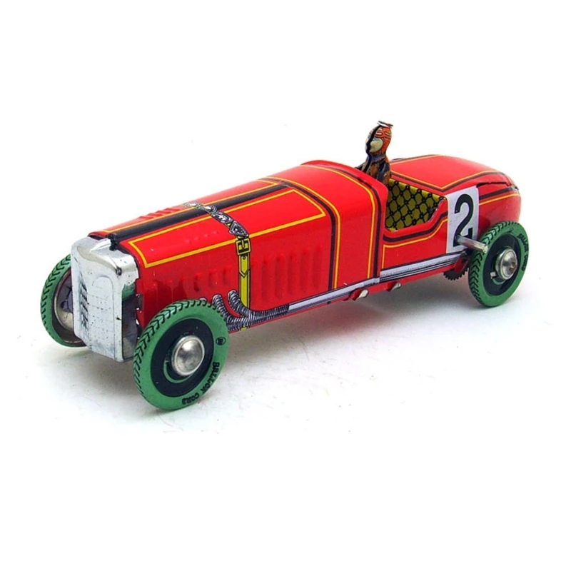 Vintage Tinplate Wind-up Toy Spanish Car Shaped Toy Kids Holiday Birthday Gift Toy Spanish Car Metal Toy Supplies