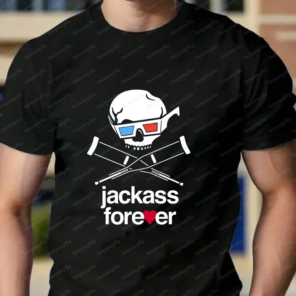 Jackass Forever - Retro Movie Korean Review Men's Clothing Summer Short-Sleeved Men's and Women's Comfortable T-Shirts