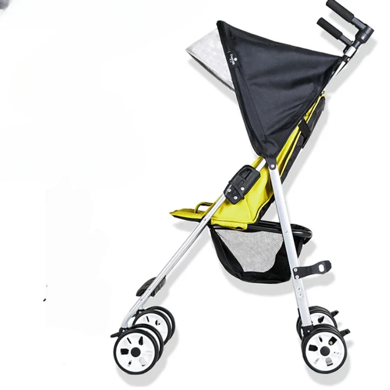 Folding baby stroller Lightweight Easy Baby Walk Tool Sitting lying wide seat handcart Convenient carry board children\'s carts