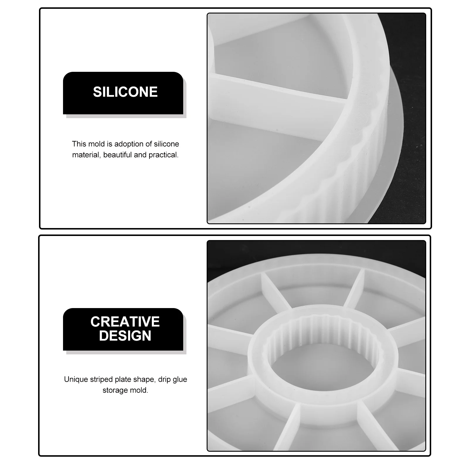 

Silicone Jewelry Tray Molds for Epoxy Resin Creative Design Easy to Store DIY Lovers Gift Making Silicone Mold