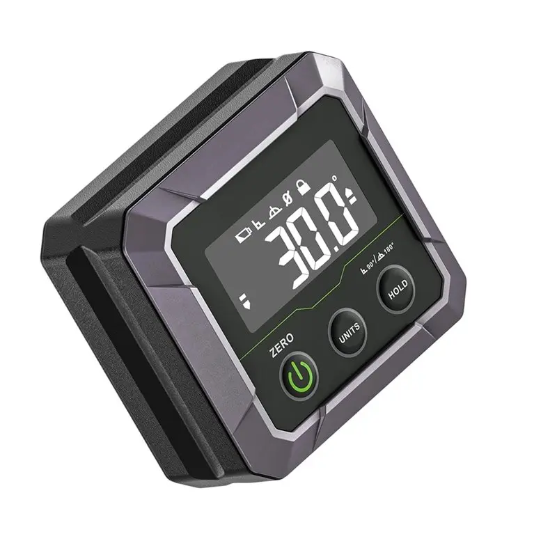 【Big Deal】Digital Angle Finder Gauge, Magnetic Base Inclinometer, 360° Flip, Compact Level Tool, High Accuracy± 0.1° Calibration