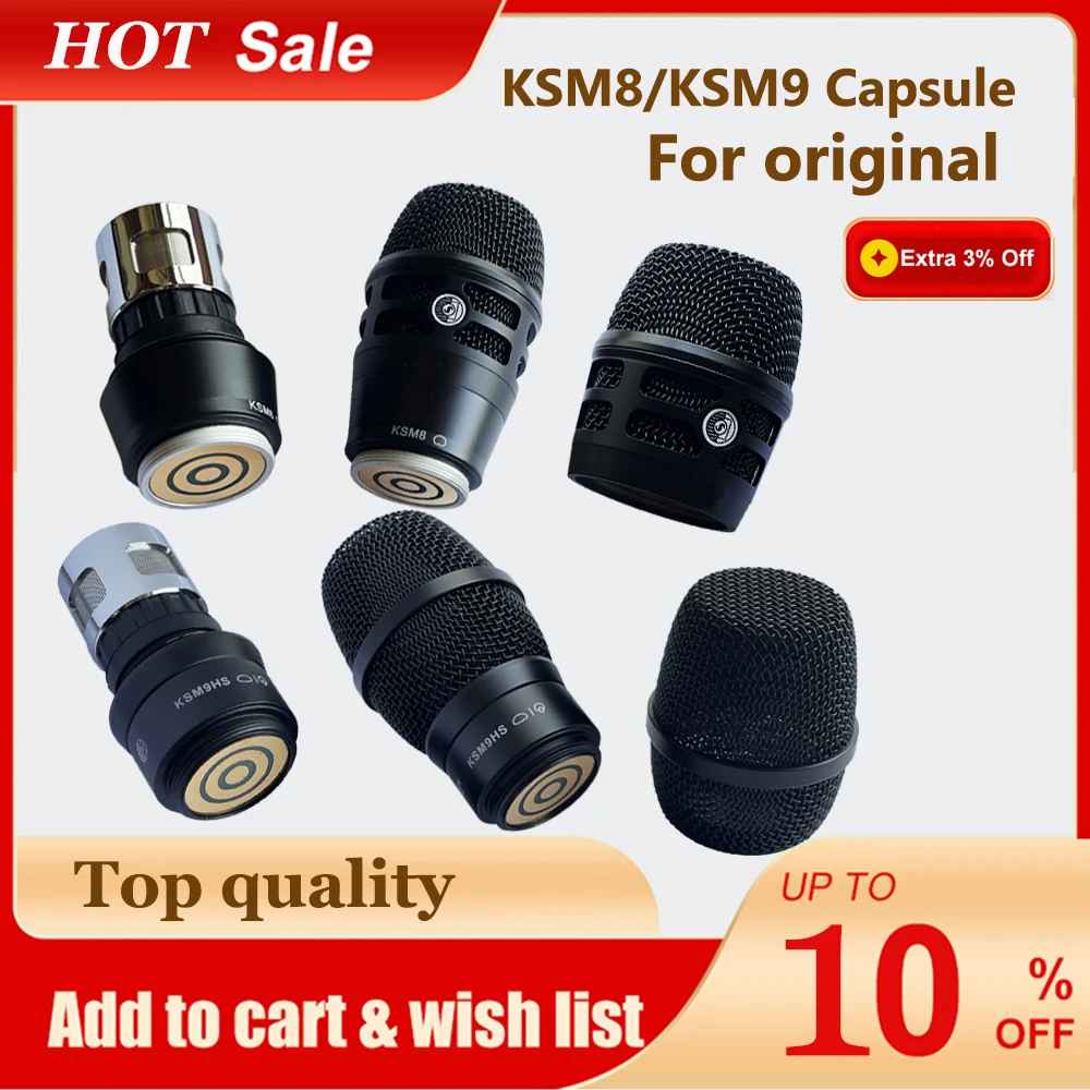 Professional Stage Wireless Microphone Pickup Head KSM8/KSM9 capsule Accessories Handheld Microphone cap for Shure Microphone