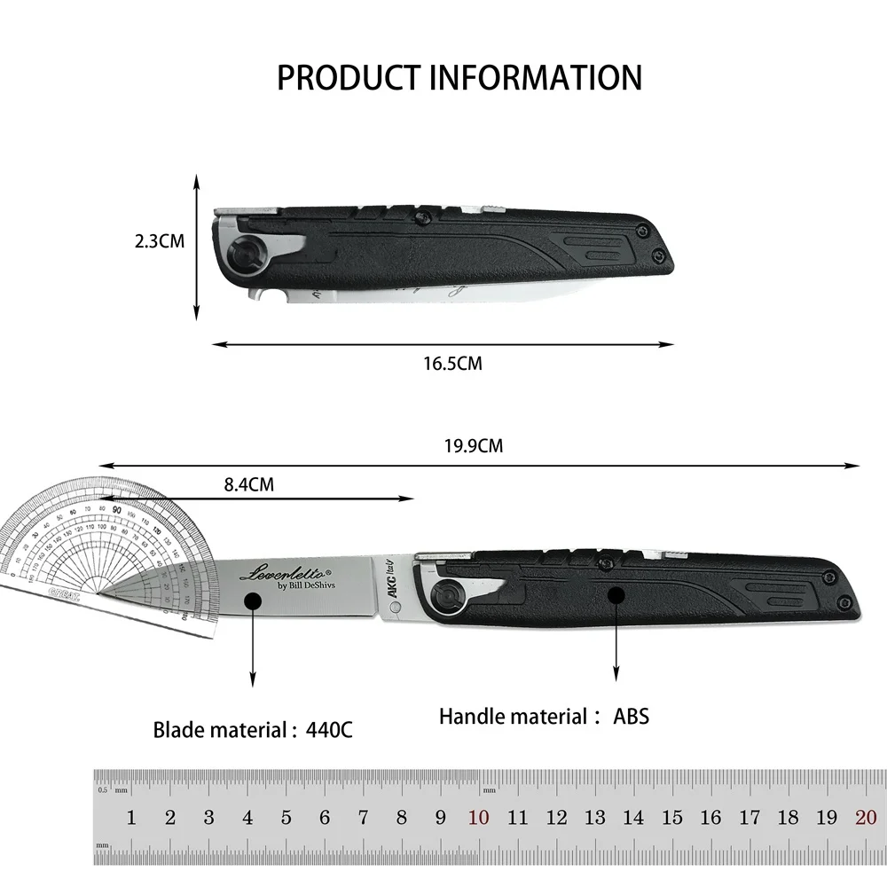 Easy To Carry Coltsock II Tactical Folding Knife 440C Blade ABS Handles Outdoor Survival Hunting Knives Pocket EDC Hand Tools