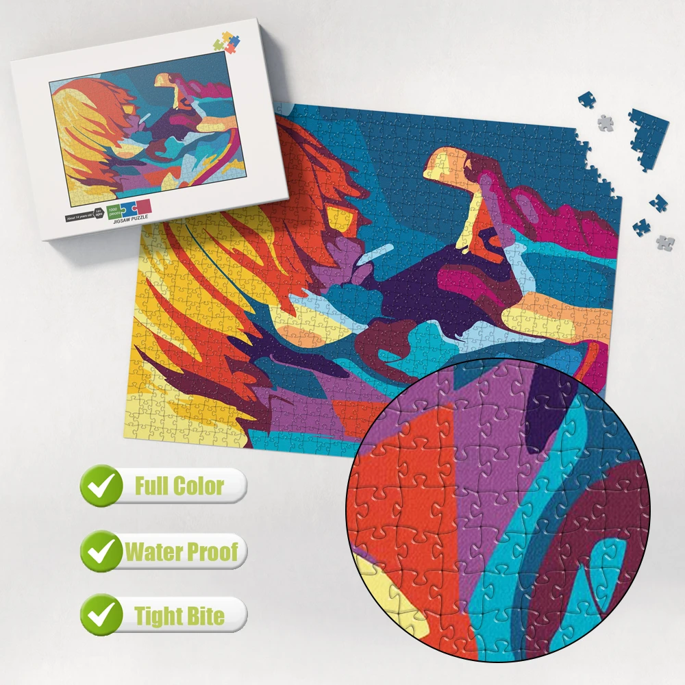 One Piece Sanji Oil Paint Anime Jigsaw Puzzle Educational Montessori Educational Toys Personalized Wood/cardboard Jigsaw Puzzle