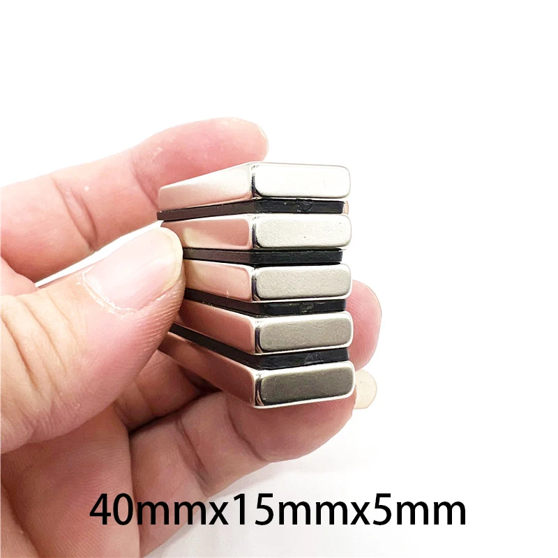 2~20PCS 40x15x5mm Neodymium Magnet 40mm x 15mm x 5mm N35 NdFeB Block Super Powerful Strong Permanent Magnetic imanes