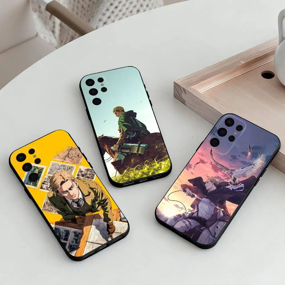 

A-anime E-Erwin S-Smiths-S Phone Case For Samsung S25,24,23,22,30,21,10,9,Ultra,Plus,Lite,FE,4,5 G Soft Black Case