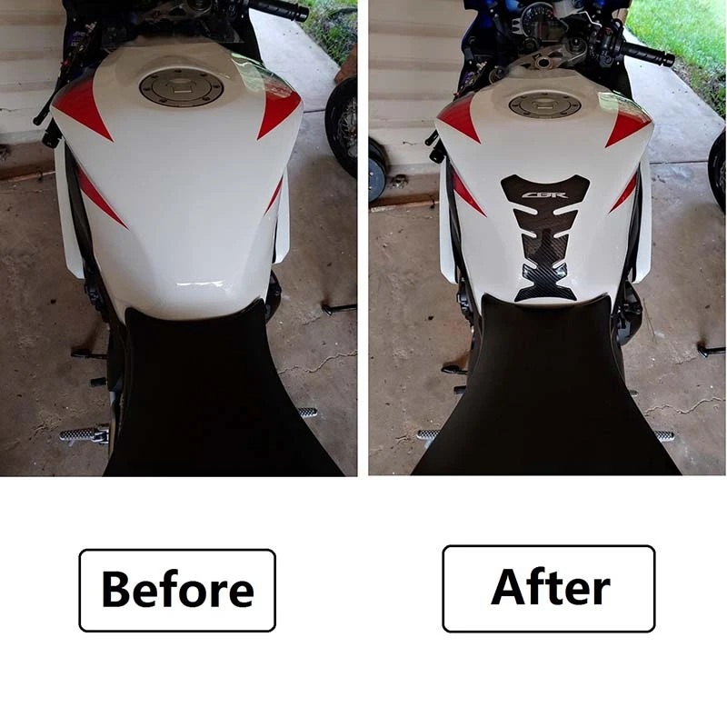 

Better-Carbon Fiber Motorcycle Tank Pad Gas Oil Fuel Tank Pad Protector For Honda CBR600 1000 954 929 900 RR, CBR250 300 500 R
