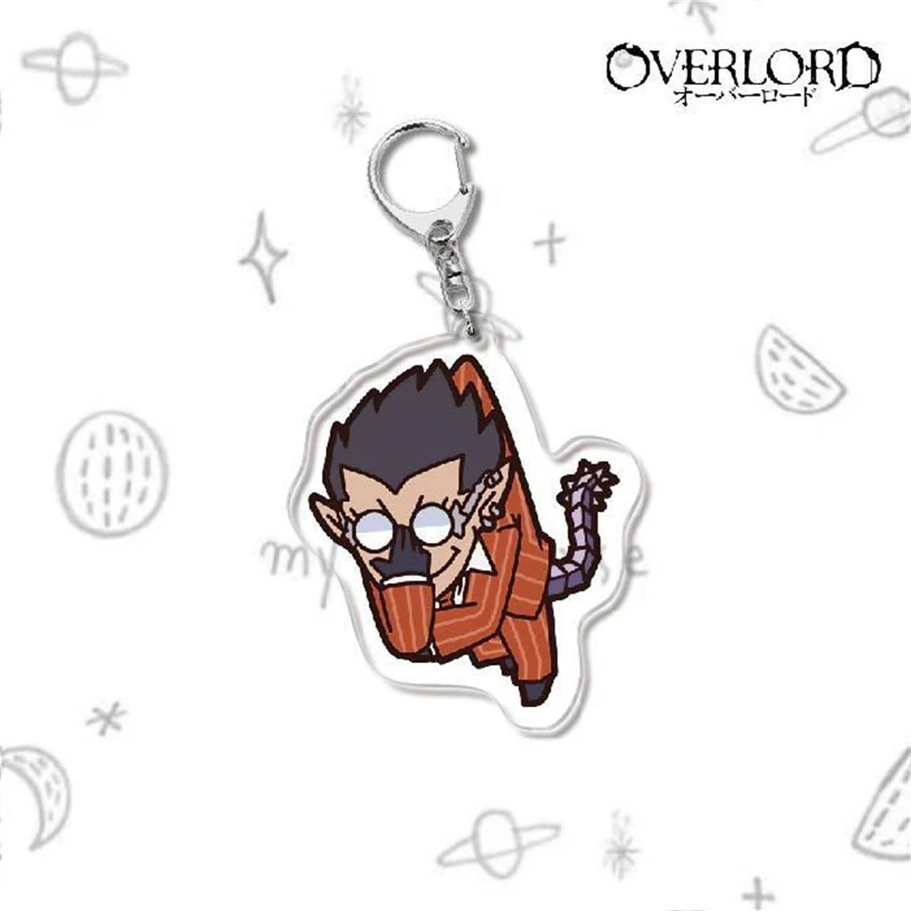 Anime ​Peripherals Overlord Cartoon HD Acrylic Keychain Creative Trend Two-dimensional Cartoon Character Key Chain Pendant 6CM