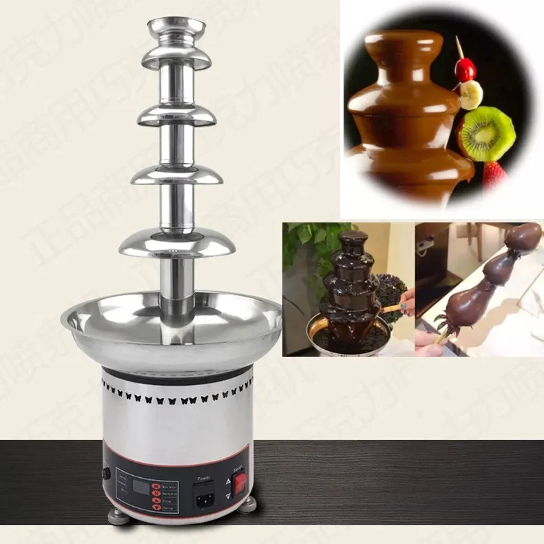 mini 4 layer hot chocolate fountain machine commercial with factory price electric chocolate fountain for sale