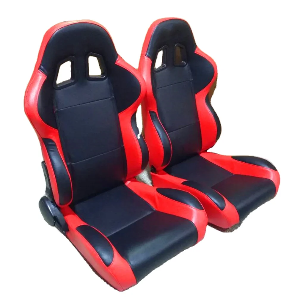 1002 Universal Vehicle Slider Simulator Gaming Station Adjustable Sim Bucket Sport Seats PVC Material