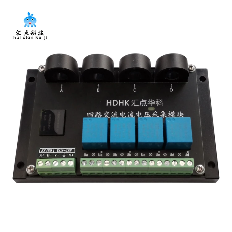 

Multi-channel 4-channel AC Current and Voltage Acquisition Module Power Measurement Transmitter Sensor RS485