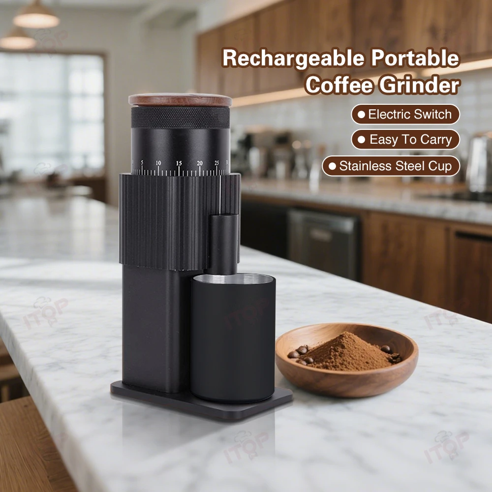 Espresso Grinder Oem Anti-static Single Dose Burr Coffee Grinders With Magnetic Dosing Cup
