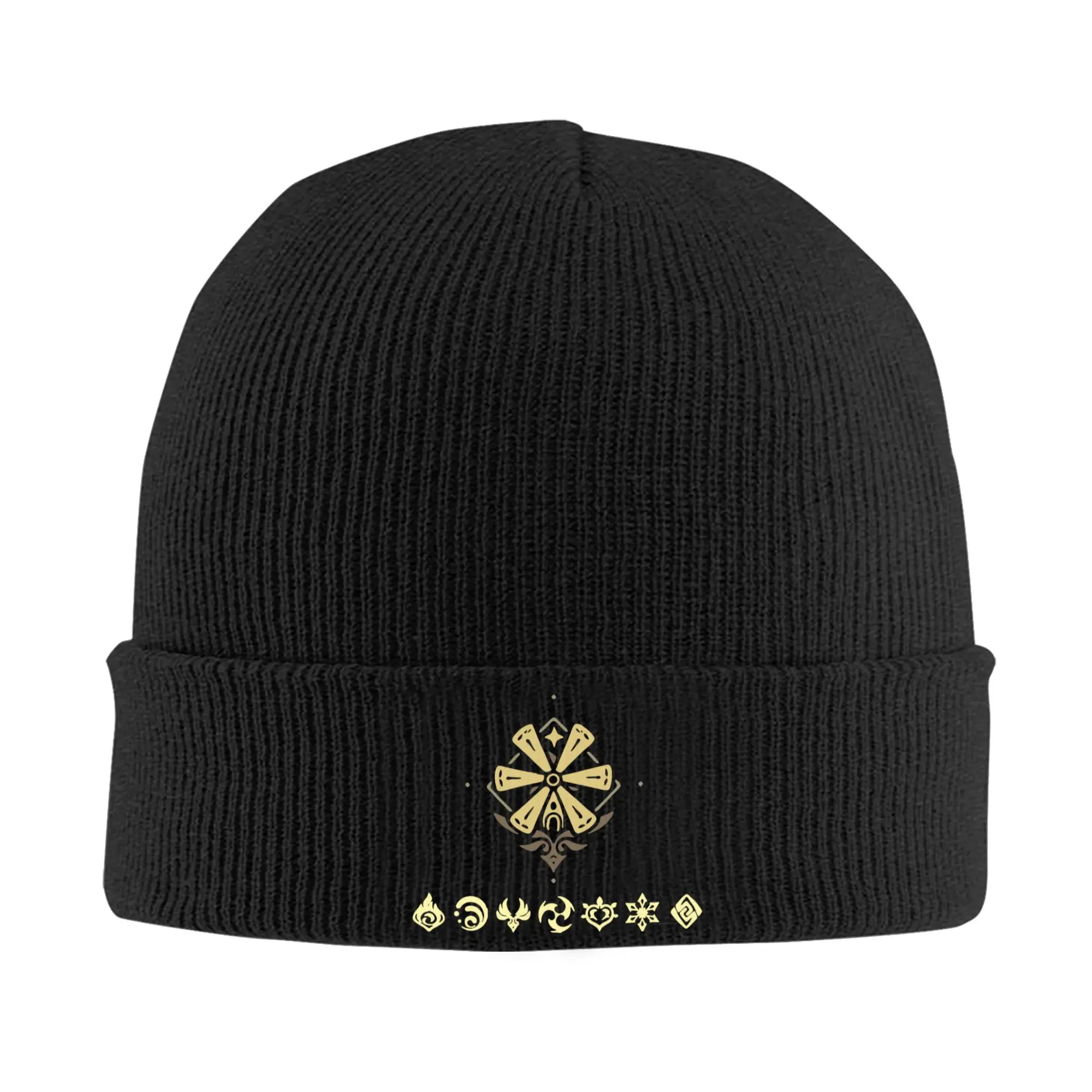 Genshin Impact Elements Impact Hats Autumn Winter Skullies Beanies Warm Caps Female Male Acrylic Knitted Caps