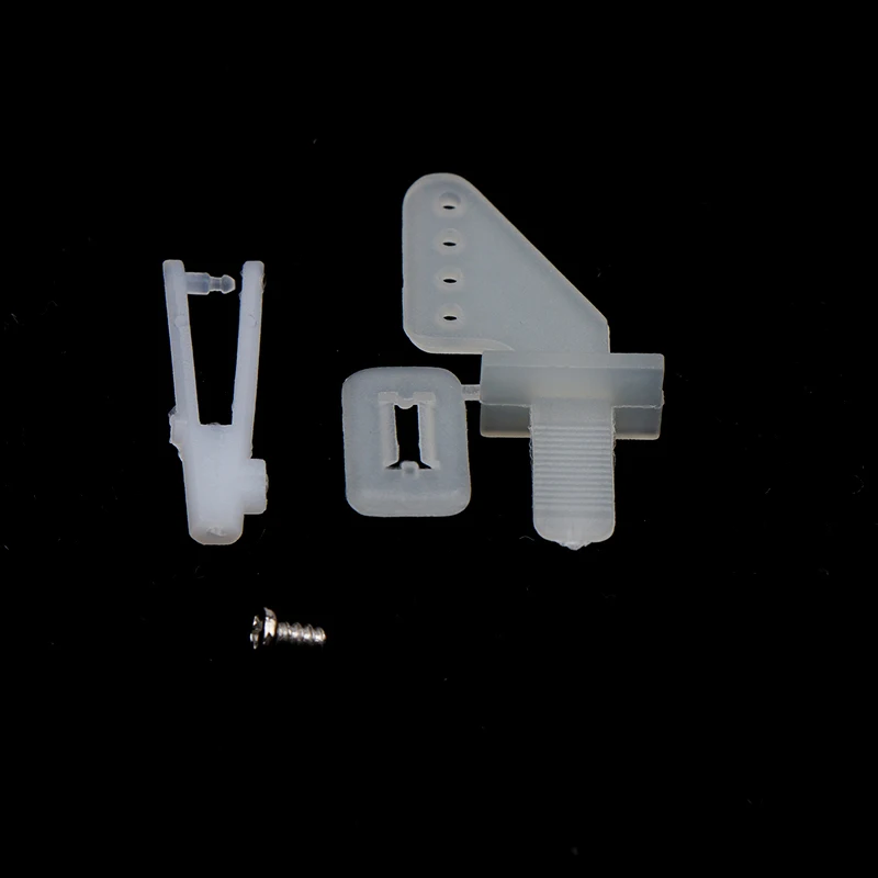 10Sets Medium Lock On Nylon Control Horn And Clevis Set Rudder Servo Ailerons Elevators For RC Fixed Wing Airplane Parts