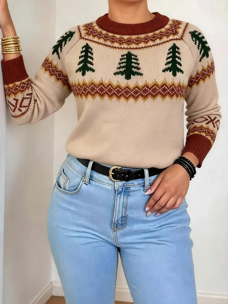 Women's Plus Size L-3XL Casual Knitted Long Sleeve Knitting Sweater Loose T-shirt Sports Outdoor Top Women Clothing Oversized