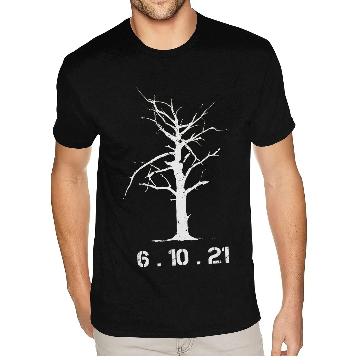 

Футболки с коротким рукавом и круглым вырезом из 100% хлопка Blade Runner 2049 Tree 6.10.21, магазин мужских футболок S