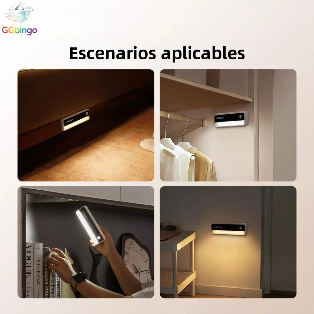 lampara de lectura de escritorio ggbingo luz de gabinete luz nocturna con sensor de movimiento 3 colores de iluminacion foco de pie lampara de pared portatil 2700k
