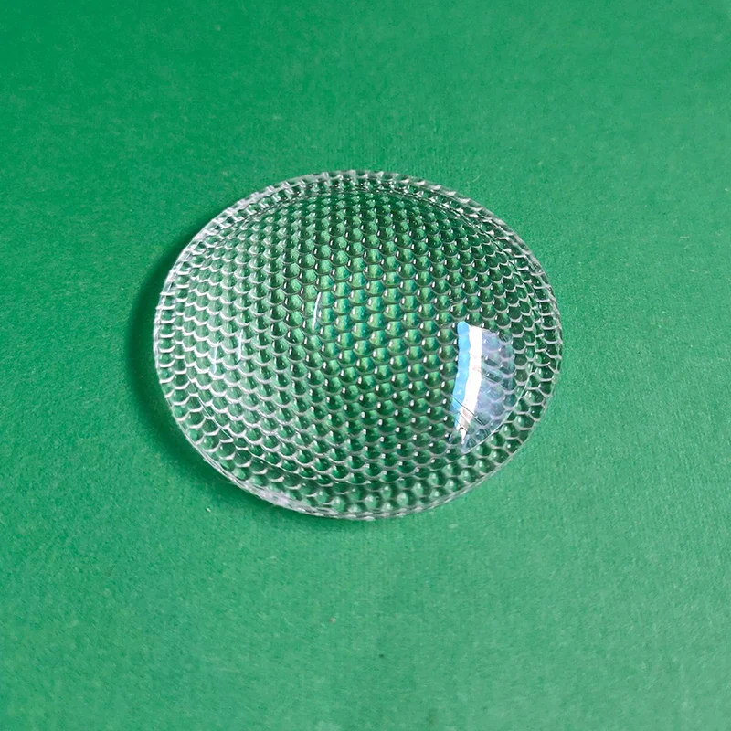 LED high power lamp bead 38MM flashlight spotlight acrylic flat convex bead concentrating mesh lens can be focused