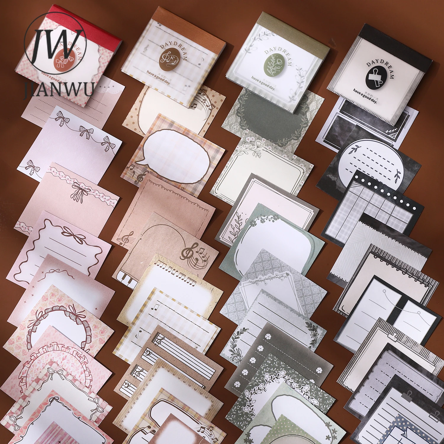 JIANWU Daydreaming Series Vintage Plant Lace Border Landscape Material Collage Sticker Book Creative DIY Journal Stationery