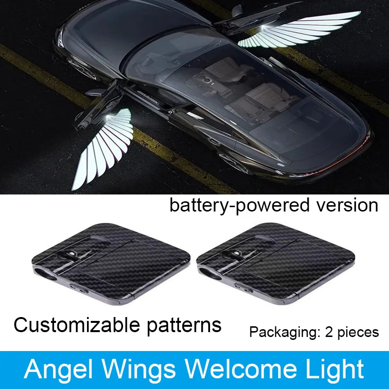

2Pcs Angel Wings Car Door Welcome Light Infrared Wireless LED Projection Lamp Auto Opening Courtesy Light Atmosphere Lamp