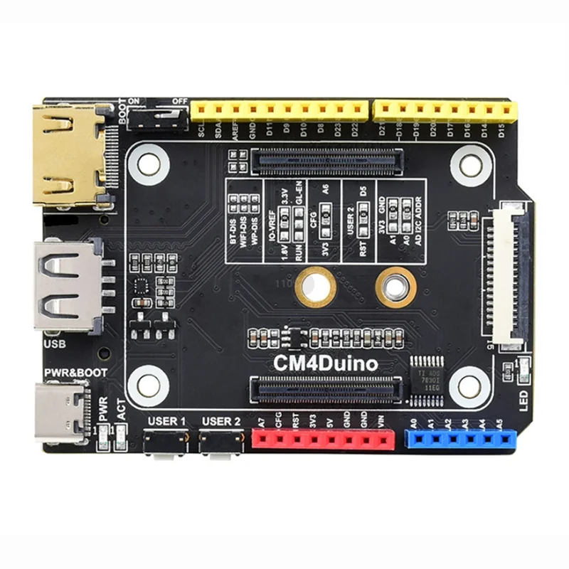 CM4-Duino for Arduino Compatible Base Board for Raspberry Pi CM4 HD USB M.2 Slot Supports Arduino Ecology System