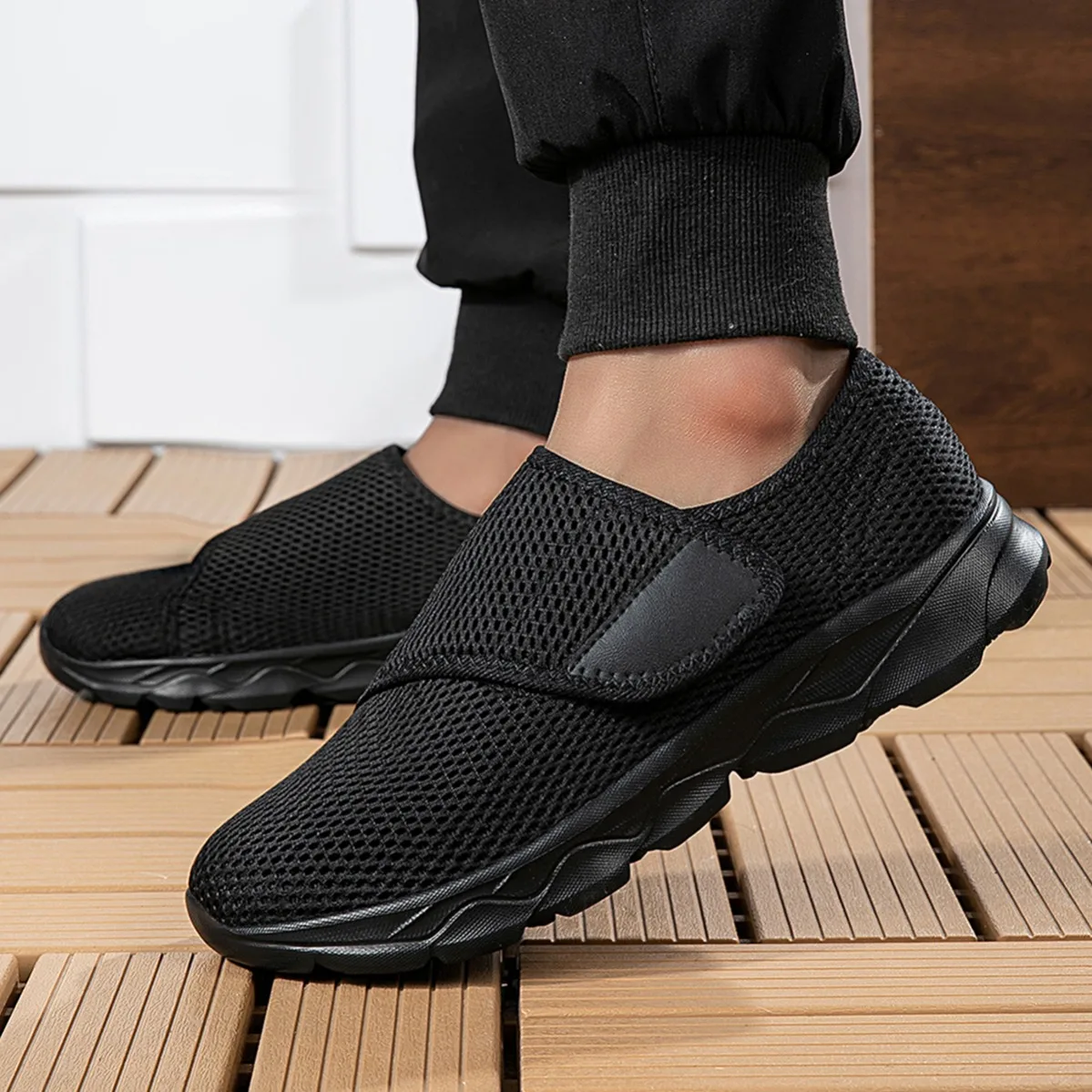 Yeni Erkek Nefes Alabilen File - Men'S Shoes With Velcro incelemesi ve fiyatı