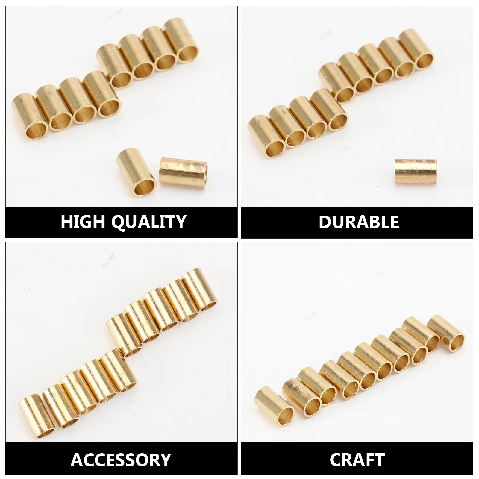 10 Pcs Brass Plant Holder Jewelry Accessory Tube Craft Spacer Beads Ring Accessories