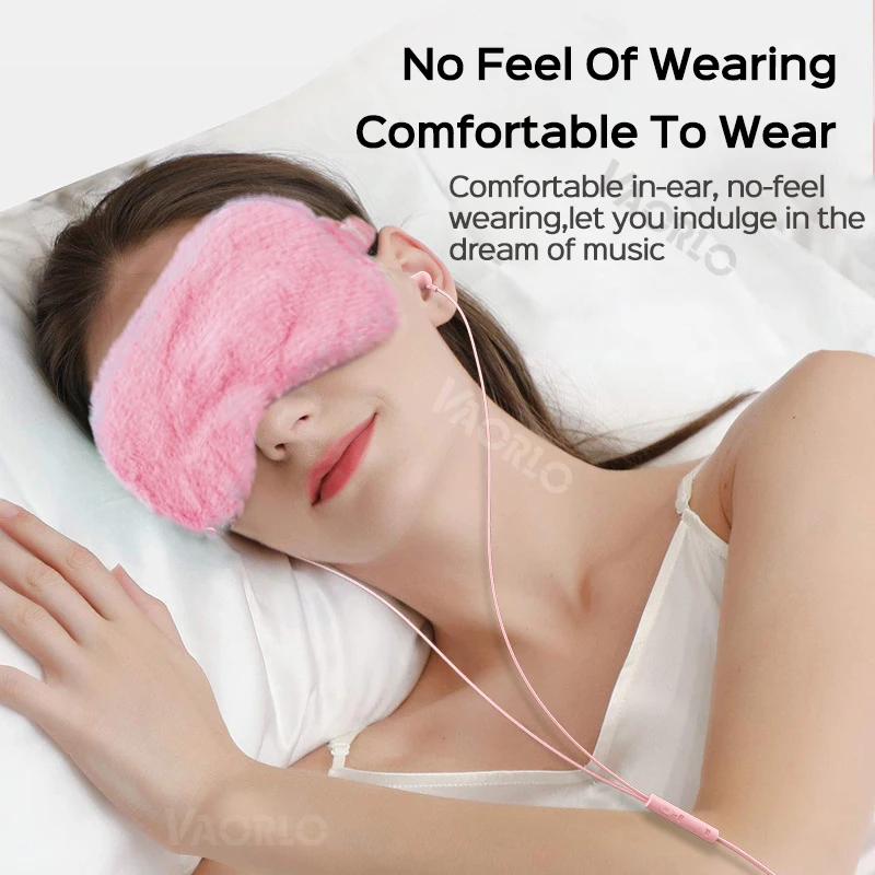 VAORLO 3.5MM AUX /Type C Digital Chip Wired Sleeping Earphones With Microphone Wire Control In Ear Headset For Samsung iPhone 15 image 4