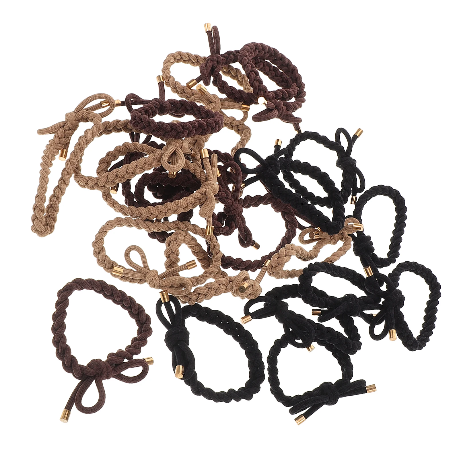 

24pcs Style Hair Ties Thick Braid Scrunchies Durable Ponytail Holders Curly Heavy Hair Accessories Women