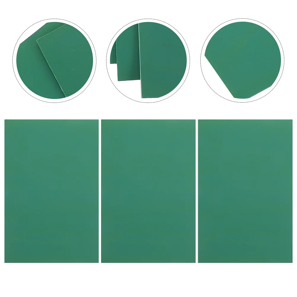 3 Pcs Crafts for Kids Engraving Rubber Sheet Non-Slip Cutting Pad PVC Mats Double-sided Electronic Handcrafts Green Child