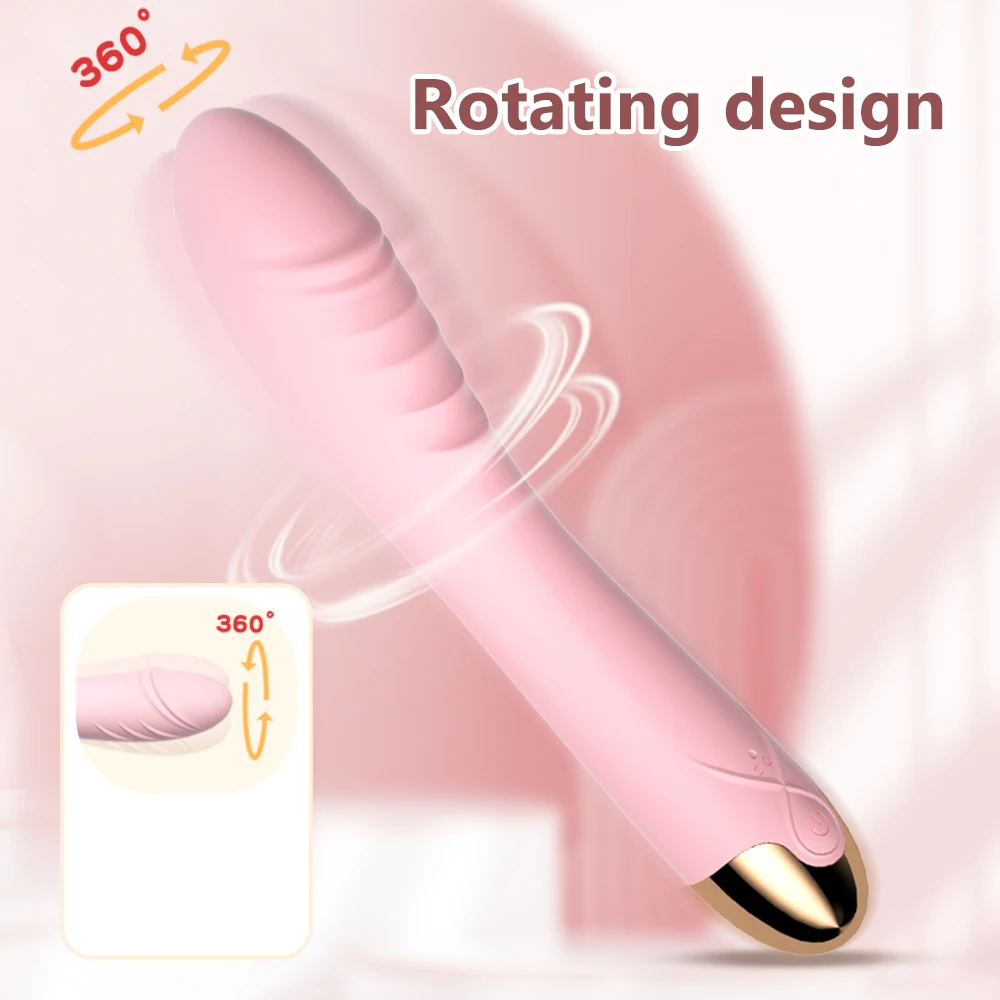 Rotation Dildo Vibrator for Women G Spot Vagina Clitoris Stimulator Massarger Erotic Toys Soft AV Stick Sex Products for Adults