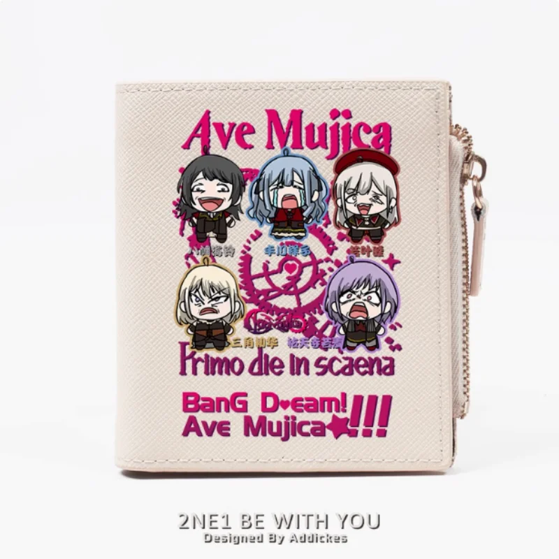 

Аниме BangDream!Ave Mujica Модные кошельки на молнии Кошелек из искусственной кожи Держатель для карт Сумка для денег Подарок B2060 Косплей