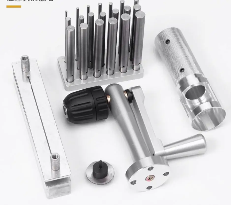 

goldsmith tool Stainless Steel Wire Drawing Machine Manual Jump Ring Maker Machine with 20 Mandrel Accessories Jewelry Makers