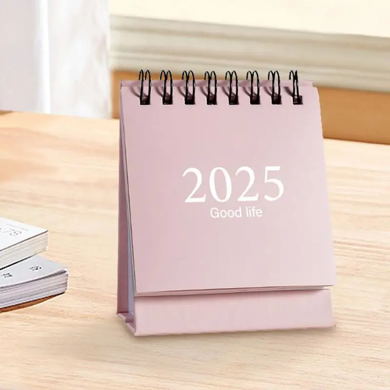 Kalender berdiri 2025 perencanaan penjadwalan harian 360 derajat halaman putaran 2025 kalender membalik untuk kelas portabel kecil