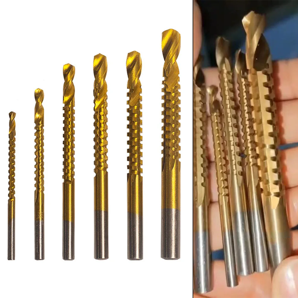 1pc forets 3/4/5/6/6.5/8mm HSS enduit forets ensemble pour bois mince métal et plastique outils de forage pièces de rechange