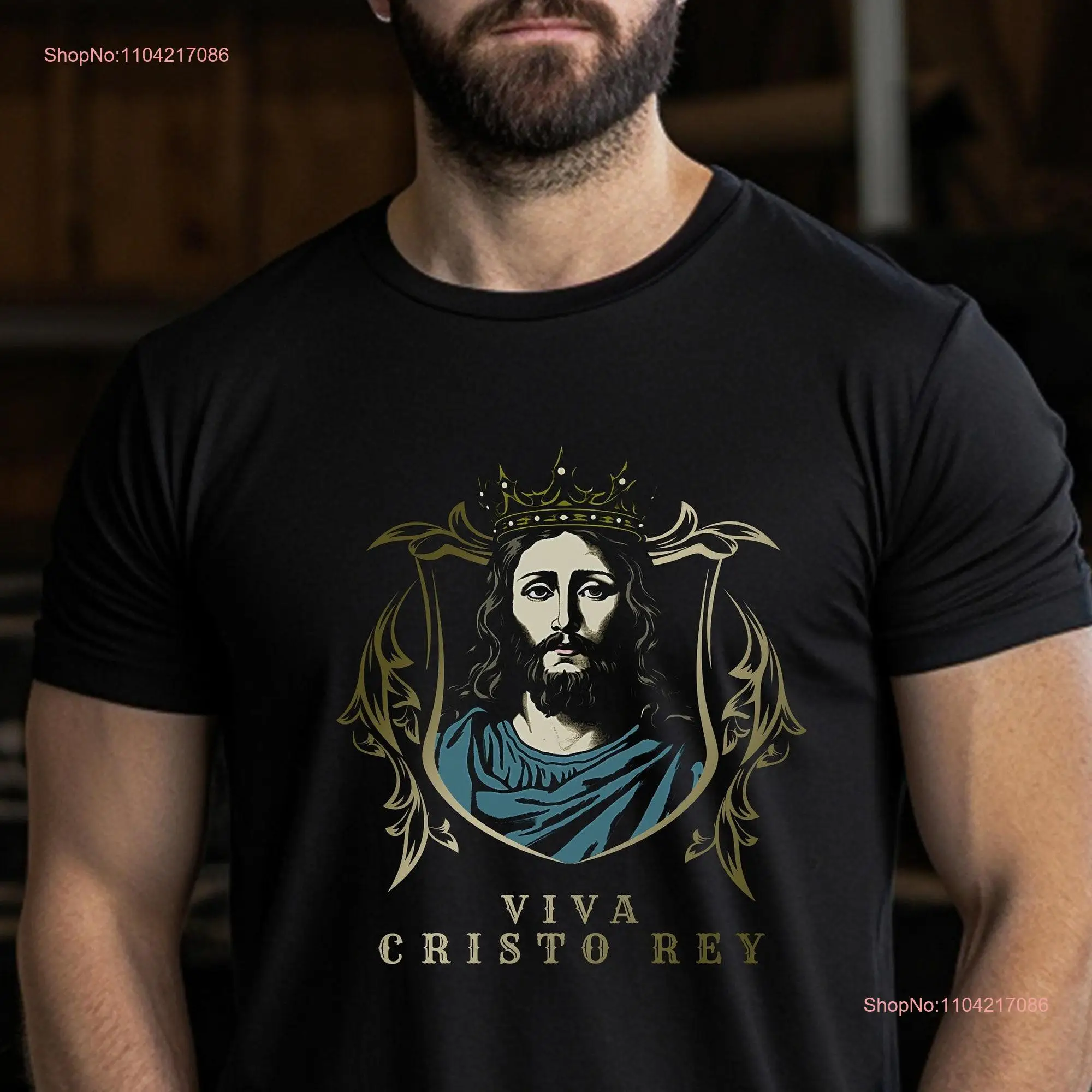 VIVA CRISTO REY Catholic T Shirt Apparel Ideas Religious Faith Long Live Christ the KIng for Men long or short sleeves