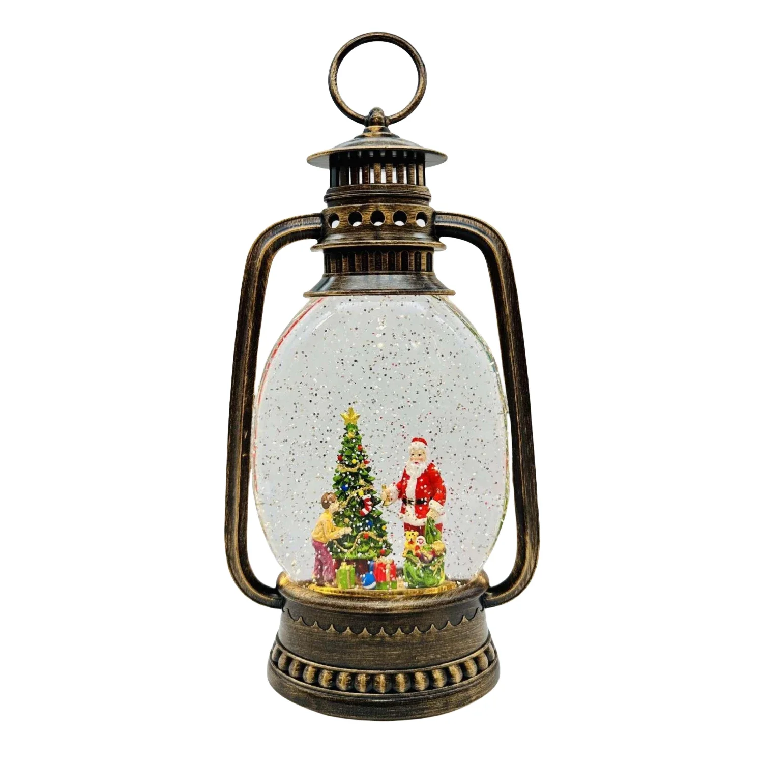 Best Selling Wholesale Christmas Musical Gifts Night Light Navidad Plastic Lamp Christmas Snow Globe Water Lantern