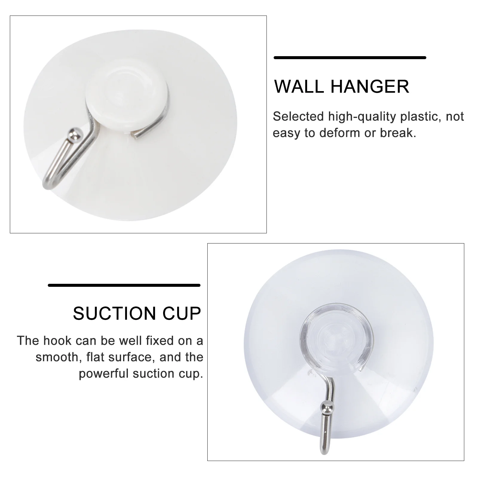 16Pcs Suction Cup Hooks Waterproof Strong Bearing Capacity Simple Installation Storage Hooks for Home Waterproof Hook