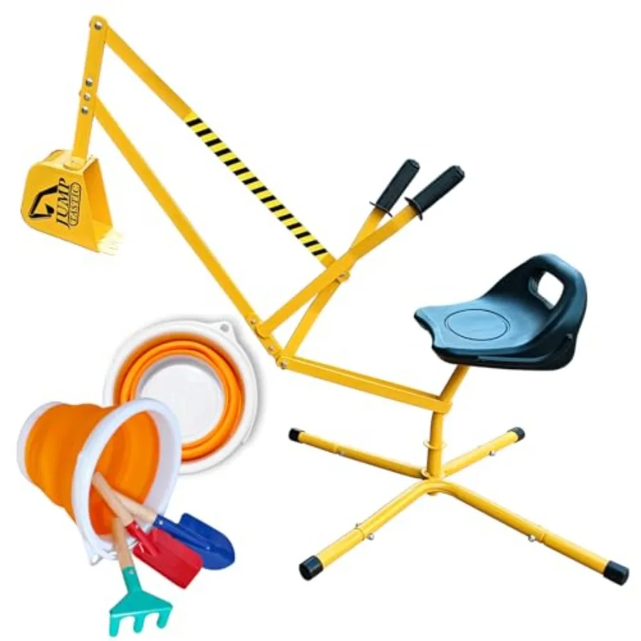 

Игрушечный экскаватор с вращающимся на 360 градусов основанием, прочной стальной рамой и металлическим ковшом, идеально подходит для игр с песком, песочницей, пляжем и снегом.