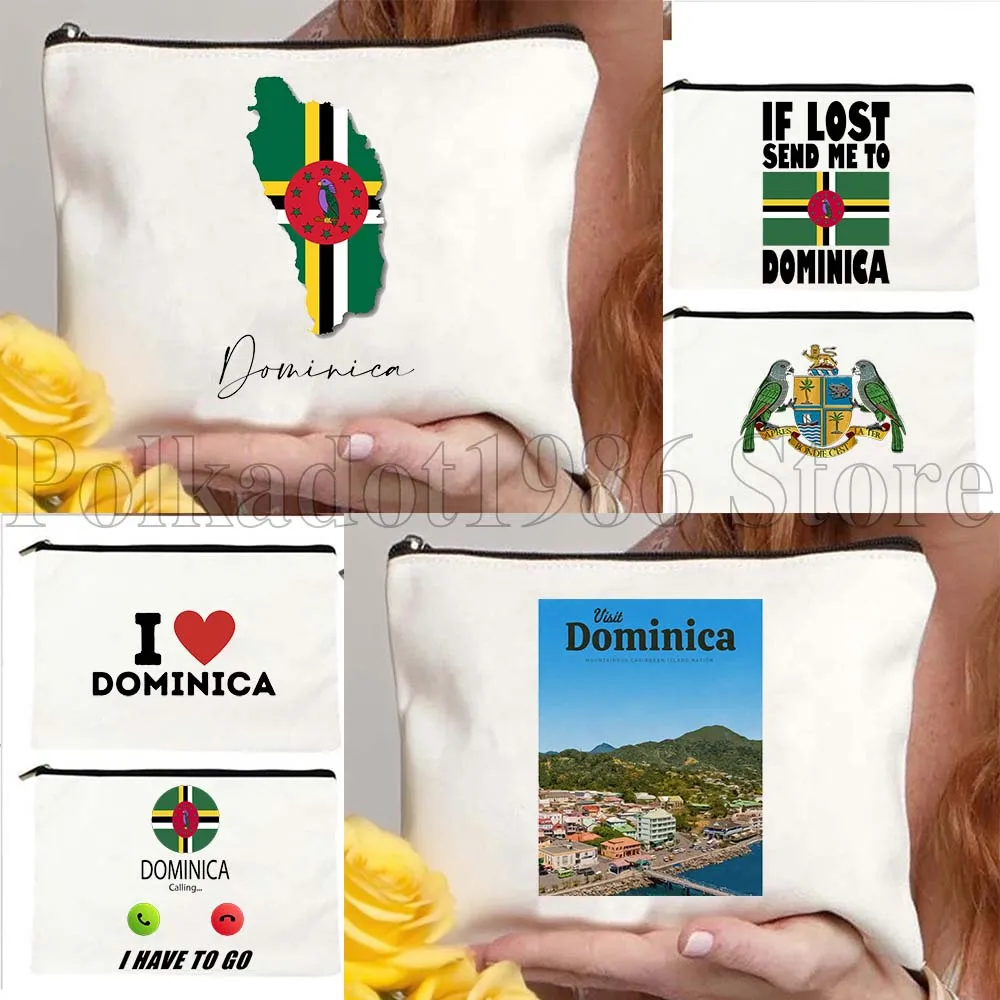 

Доминика карта страны флаг милый дорожный холст макияж сумка для губной помады женские школьные подарки учителю косметичка кошелек портативный