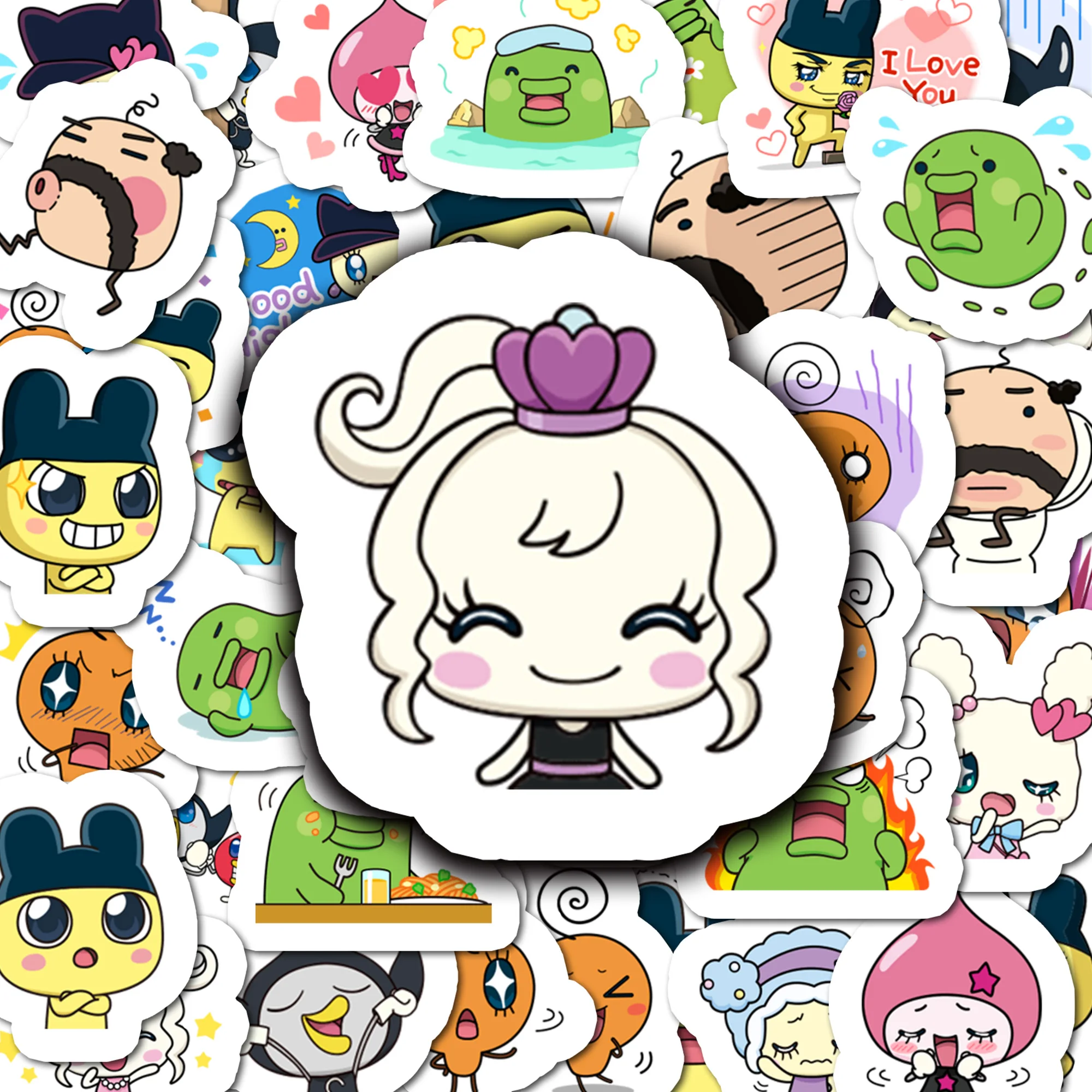40PCS Nette Tamagotchi Cartoon Graffiti Tasse Innen Dekoration DIY Wasserdichte PVC Aufkleber PersonaliToys Großhandel