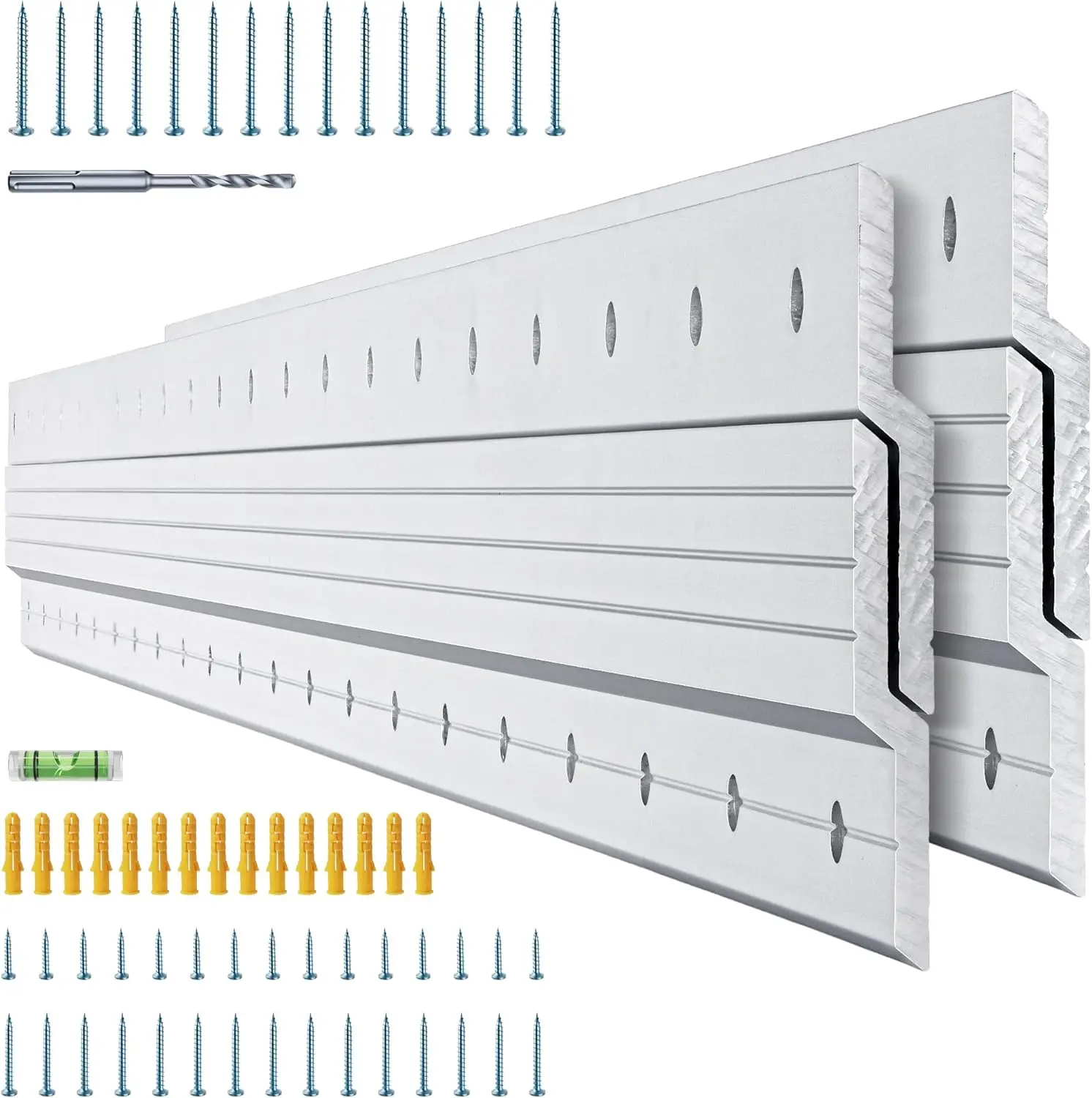 

French Cleat Hanger 30 inch, 2 Pairs Aluminum Alloy Z Clips Heavy Duty Mirror Mounting Hardware 200 lbs Load Interlocking Z Brac