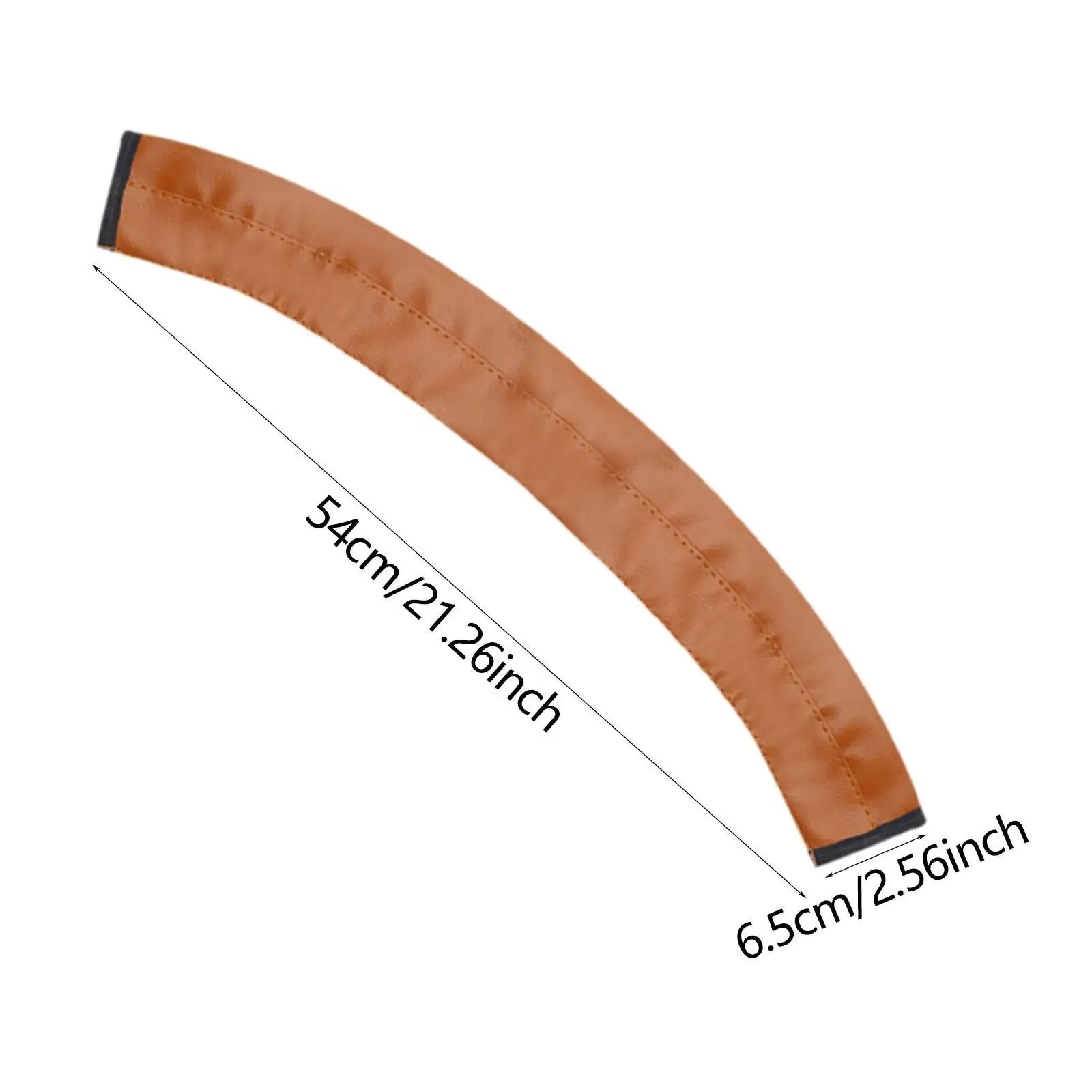 Capa de couro pu para alça de carrinho, lavável, acessórios confortáveis, proteção destacável, fácil limpeza, 21x2,5 polegadas com zíper