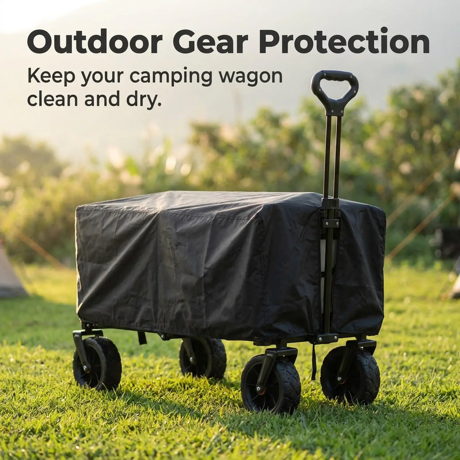 Wagon cover, rain cover, dust cover, portable protective cover, garden wagon