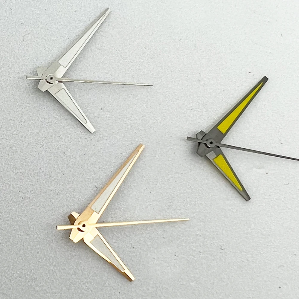 Horlogewijzers groen lichtgevend zilver Goudzwarte wijzers geschikt voor Seiko NH35 NH36 uurwerk